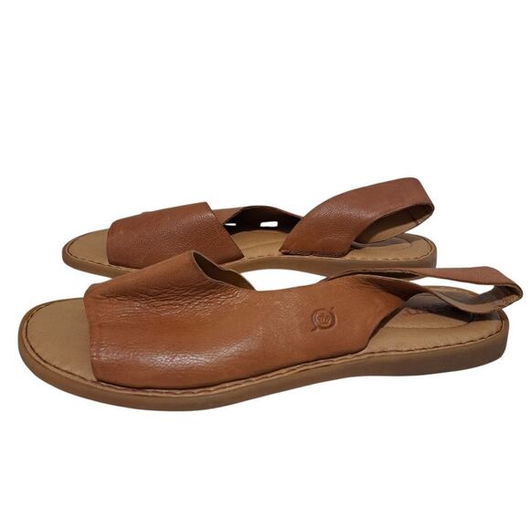 Born Inlet Boho Soft Buttery Leather Slingback Open Toe Sandals Size 11 Clay - Picture 9 of 12